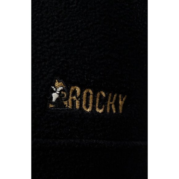Rocky Men's Large Black Fleece Full Zip Pockets Embroidered Logo Jacket Vest - Picture 4 of 13